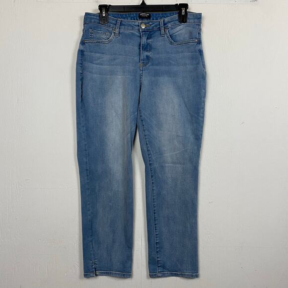 NYDJ Curves 360 Slim Straight Ankle Jeans Size 8 Short - Picture 1 of 7